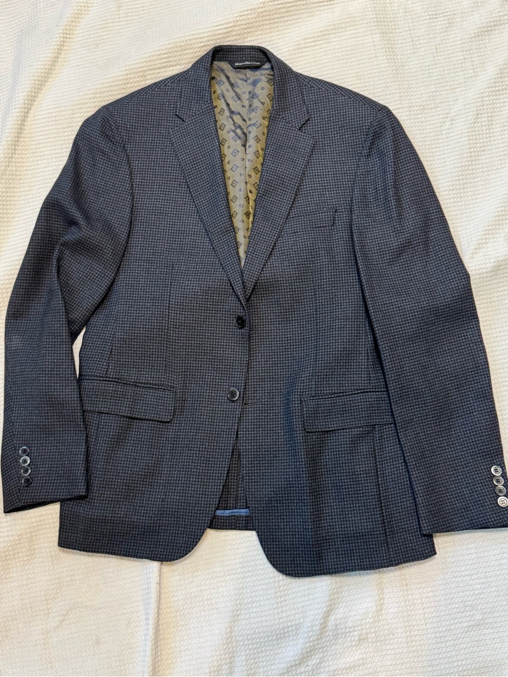 Harry Rosen soft Men's Navy Micro-Check Blazer